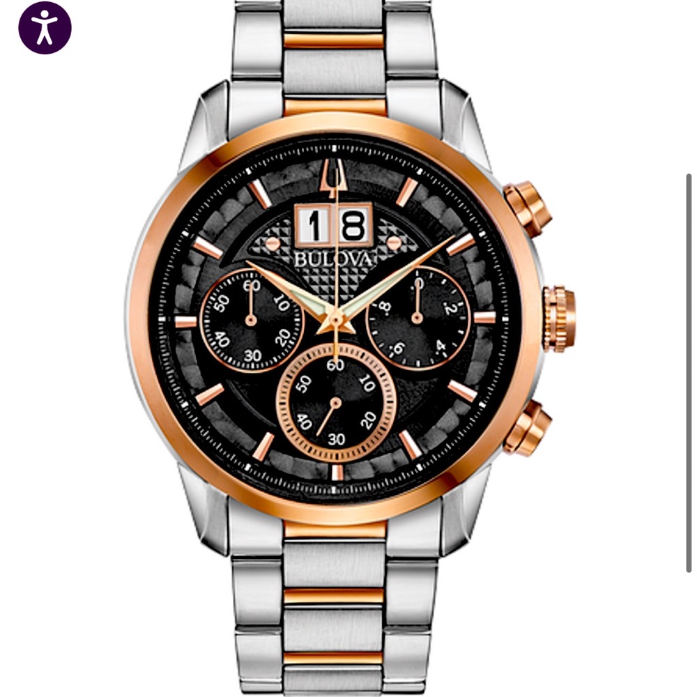 Bulova 44MM Sutton Black & Silver
Men's Watch